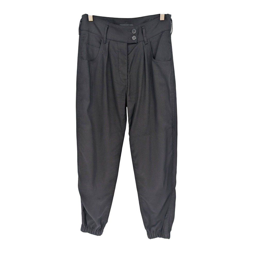 Nili Lotan Military Pant‎ 2 Black Cotton Twill Jogger Utility Minimalist Modern